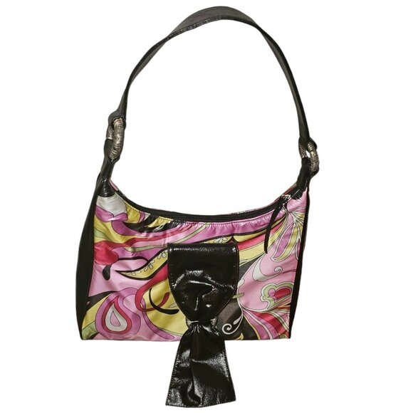 Millie Bags Multicolor Floral Print Handbag With Black Strap - Picture 8 of 16